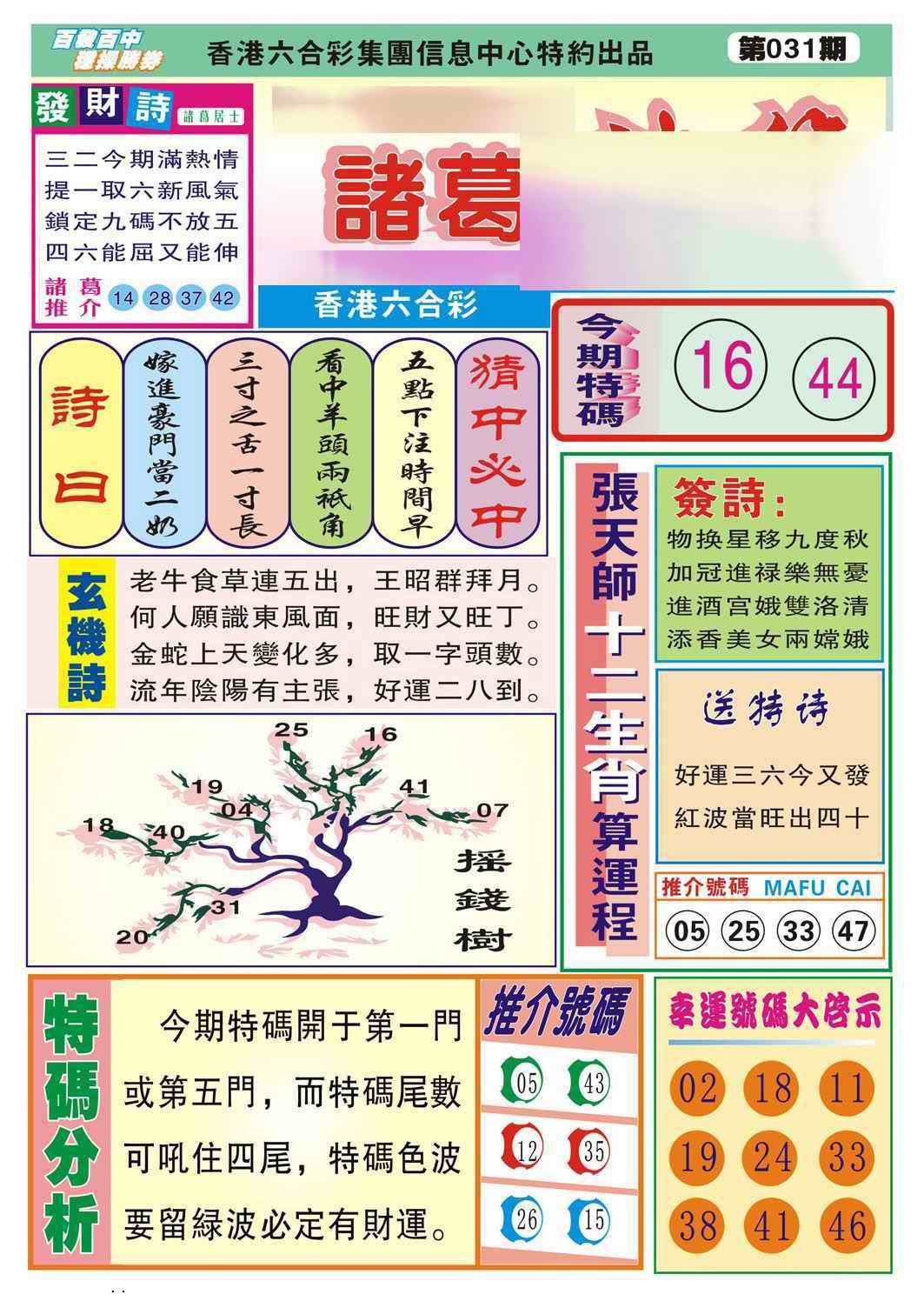 031期诸葛神算[图]